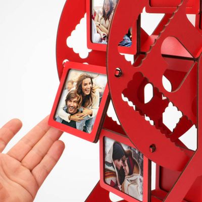 Kişiye Özel Kırmızı Dönme Dolap Fotoğraf Çerçevesi - 3