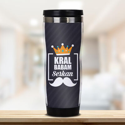Kişiye Özel Kral Babam Termos Bardak - 1