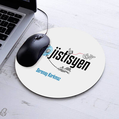 Kişiye Özel Lojistisyen Temalı Yuvarlak Mousepad - 1