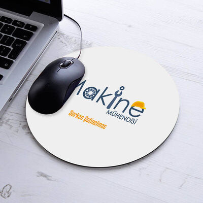 Kişiye Özel Makine Mühendisi Yuvarlak Mousepad - 1