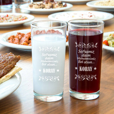 Kişiye Özel Mesajlı Rakı Bardağı 2'li - 1