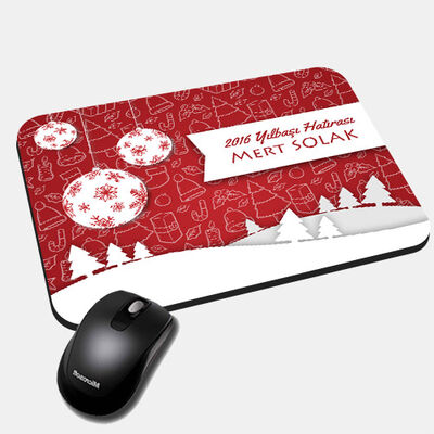 Kişiye Özel Mesajlı Yılbaşı Mousepad - 1