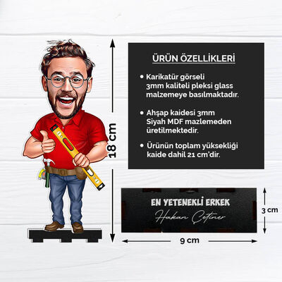 Kişiye Özel Mimar Karikatürlü Biblo - 6