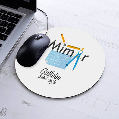 Kişiye Özel Mimar Temalı Yuvarlak Mousepad - 1
