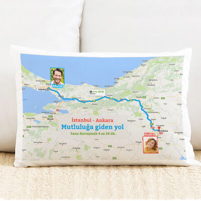 Kişiye Özel Mutluluğa Giden Yol Yastık - 1