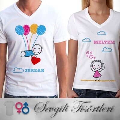 Kişiye Özel Mutluluğun Resmi Sevgili Tişörtleri - 1