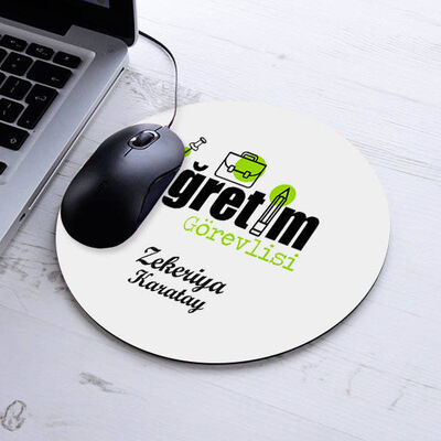 Kişiye Özel Öğretim Görevlileri İçin Yuvarlak Mousepad - 1