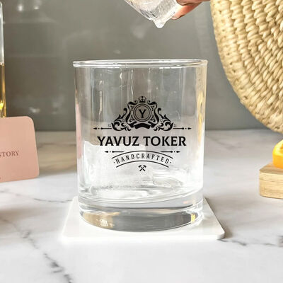 Kişiye Özel Özel Kesim Gravürlü Viski Bardağı - 2