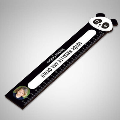 Kişiye Özel Panda Tasarımlı Cetvel - 1