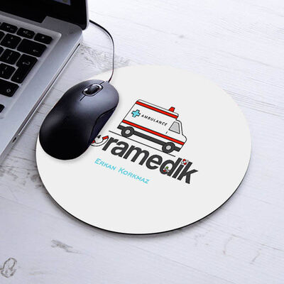 Kişiye Özel Paramedik Temalı Yuvarlak Mousepad - 1