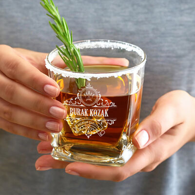 Kişiye Özel Premium Erkeğe Hediye Elegan Viski Bardağı - 2