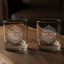 Kişiye Özel Premium İkili Prestige Glass Viski Bardağı