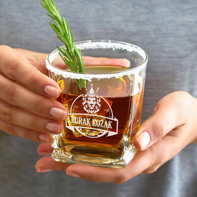 Kişiye Özel Premium İsimli Elegan Viski Bardağı - 2