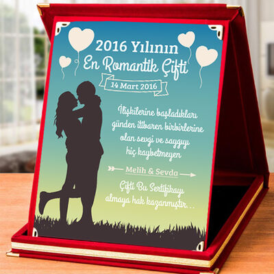 Kişiye Özel Romantik Aşkım Plaketi - 1