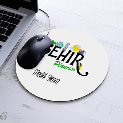 Kişiye Özel Şehir Plancısı Temalı Yuvarlak Mousepad - 1