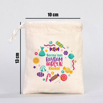 Kişiye Özel Şeker Bayramı Bez Harçlık Kesesi - 2