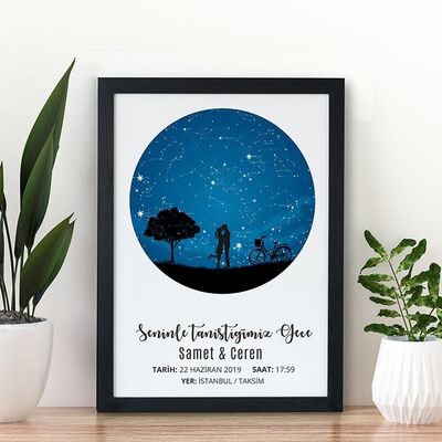 Kişiye Özel Seninle Tanıştığımız Gece Romantik Çerçeve - 1