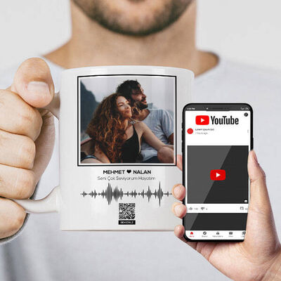 Kişiye Özel Ses İzi Fotoğraflı Kupa Bardak - 2