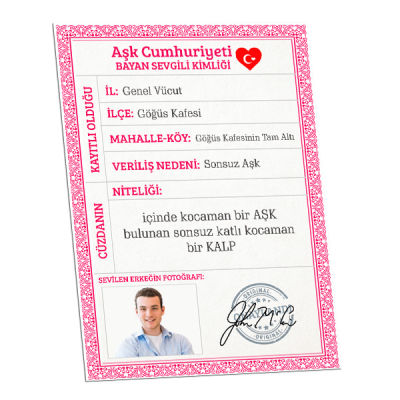 Sevgililere Özel Nüfus Cüzdanı Kimlik Belgesi - 3