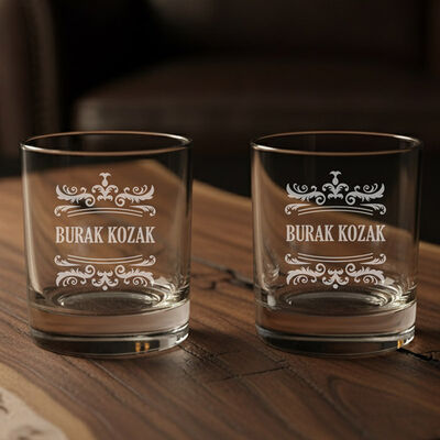 Kişiye Özel Şık Kutulu İkili Prestige Glass Viski Bardağı - 1