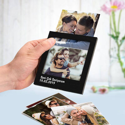 Kişiye Özel Siyah Polaroid Fotoğraf Albümü - 4