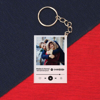 Kişiye Özel Spotify Pleksi Anahtarlık - 4