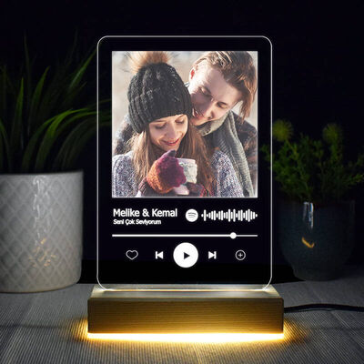 Kişiye Özel Spotify Ses İzi 3d Led Lamba - 1
