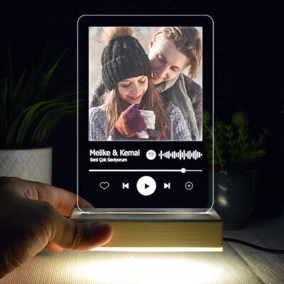Kişiye Özel Spotify Ses İzi 3d Led Lamba - 2