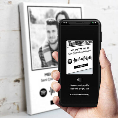Kişiye Özel Spotify Ses İzi Kanvas Tablo - 2