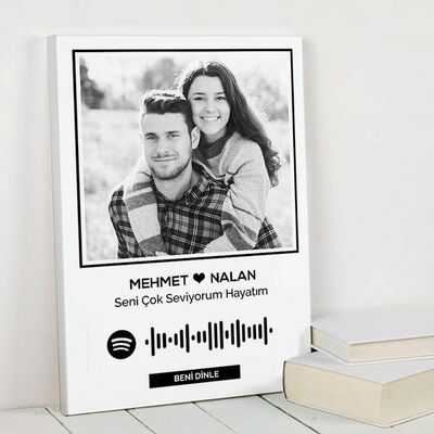 Kişiye Özel Spotify Ses İzi Kanvas Tablo - 4