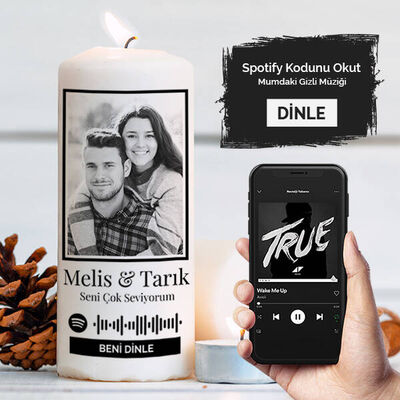 Kişiye Özel Spotify Ses İzi Mum - 2