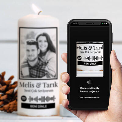 Kişiye Özel Spotify Ses İzi Mum - 3