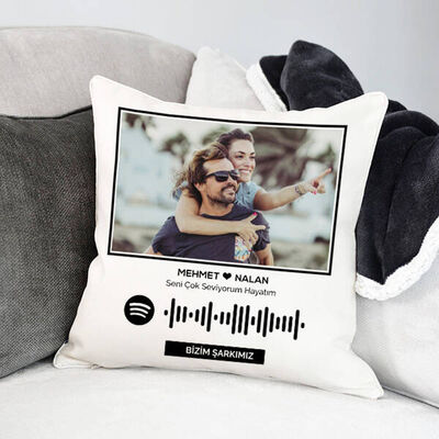Kişiye Özel Spotify Ses İzi Yastık - 2