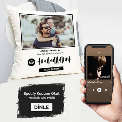 Kişiye Özel Spotify Ses İzi Yastık - 3