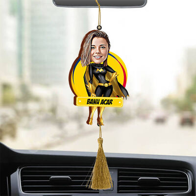 Kişiye Özel Süper Kadın Araba Süsü - 1