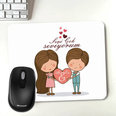Kişiye Özel Tasarım Romantik Mousepad - 1