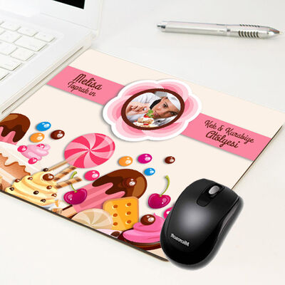 Kişiye Özel Tatlı Şeyler Mousepad - 1