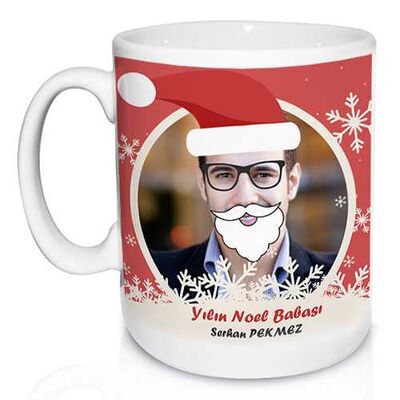 Kişiye Özel Yılbaşı Noel Baba Kupa Hediyesi - 1