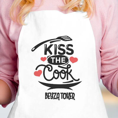 Kiss The Cook Şapkalı Mutfak Önlüğü - 2