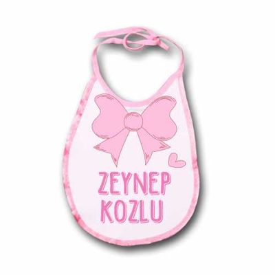 Kız Bebek İçin Kurdeleli Mama Önlüğü - 1
