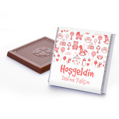 Kız Bebeklere Özel Hoşgeldin Çikolatası - 3