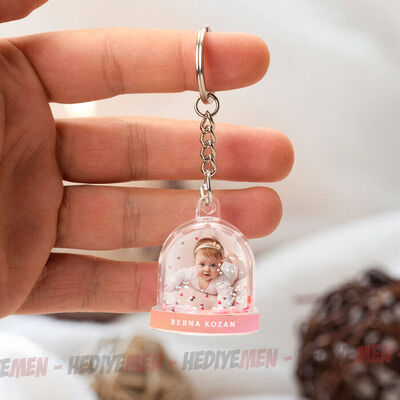 Kız Bebeklere Özel Kar Küresi Anahtarlık - 1
