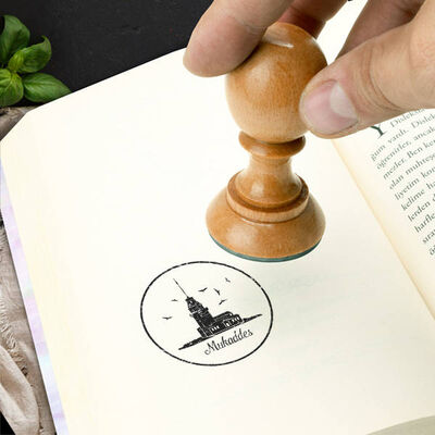 Kız Kulesi İsme Özel Kitap Damgası - 1