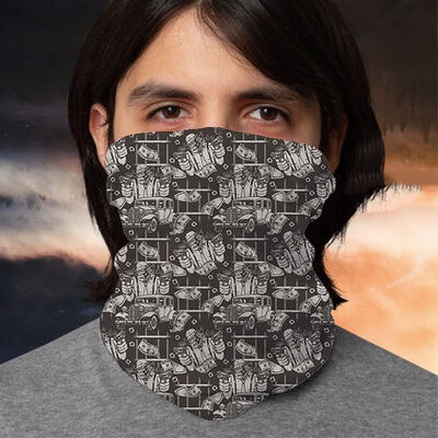Klasik Araba İkonlu Motorcu Boyun Bandanası - 1