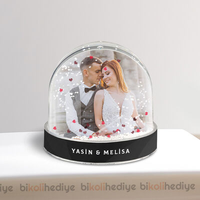 Kocaya Özel Fotoğraflı Kar Küresi - 5