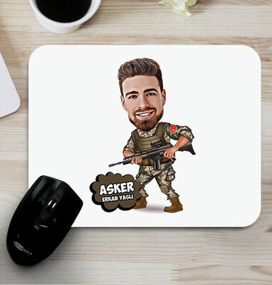 Komando Karikatürlü Mouse Pad - 1