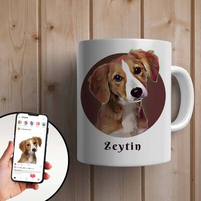 Köpeğinizin Fotoğrafıyla Hazırlanacak Kupa Bardak - 1