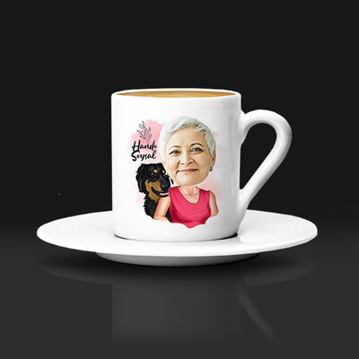 Köpekli Anne Karikatürlü Kahve Fincanı - 1