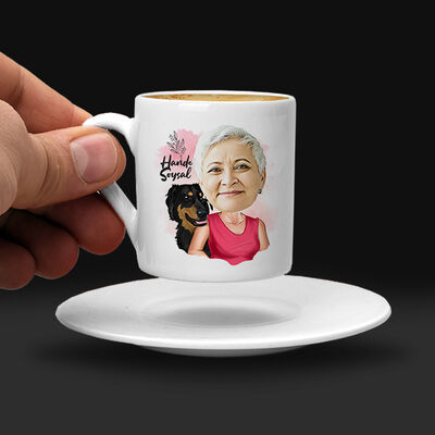 Köpekli Anne Karikatürlü Kahve Fincanı - 2