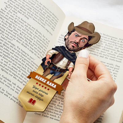 Kovboy Karikatürlü Kitap Okuma Ayracı - 2